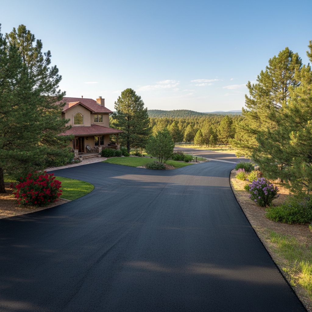 Completed commercial asphalt work at a residential property in Flagstaff, AZ