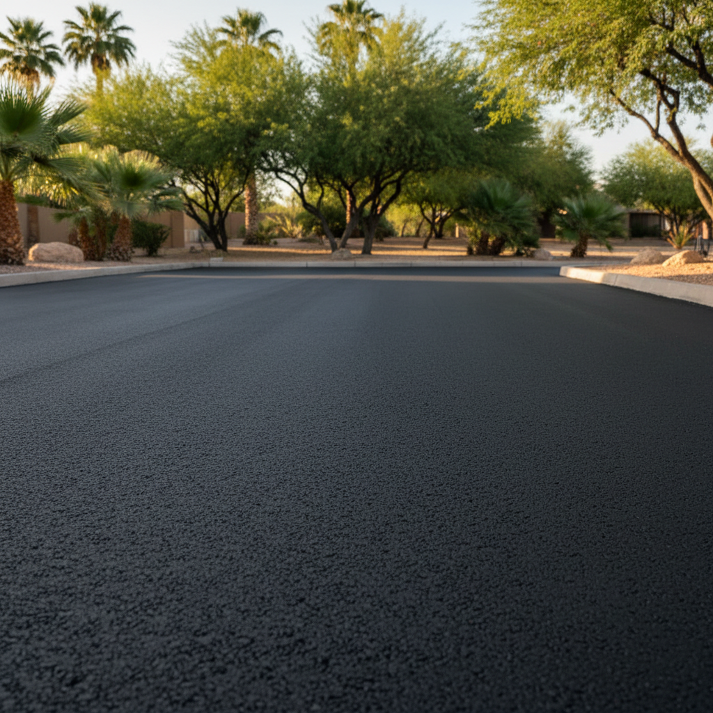 Completed commercial asphalt work at a residential property in Mesa, AZ