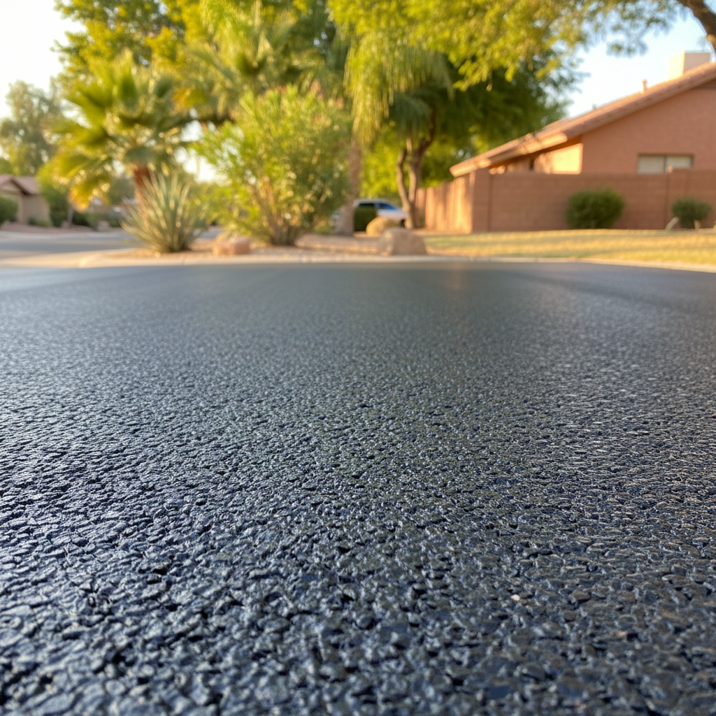 Completed commercial asphalt work at a residential property in Phoenix, AZ