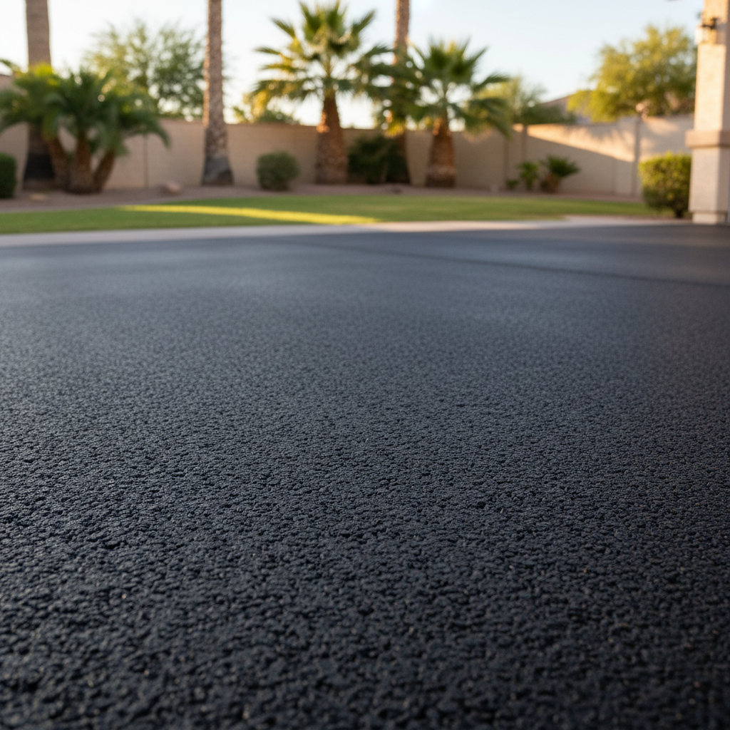 Completed commercial asphalt work at a residential property in Peoria, AZ