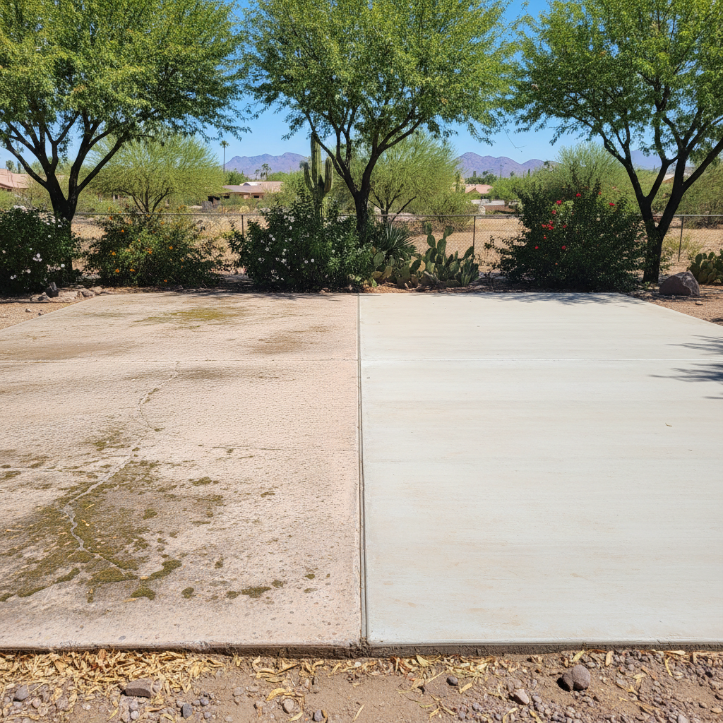 Completed concrete flatwork work at a residential property in Avondale, AZ
