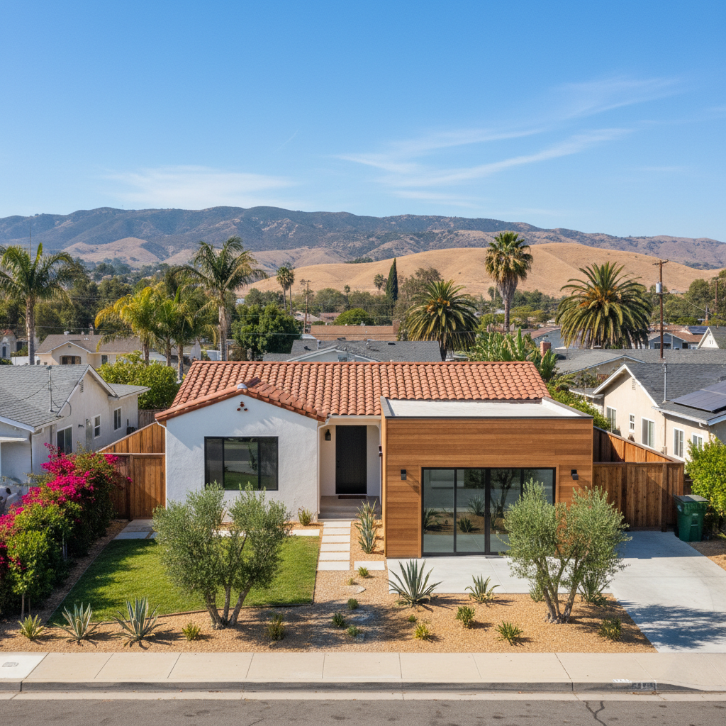 Completed garage conversion work at a residential property in Los Angeles, CA