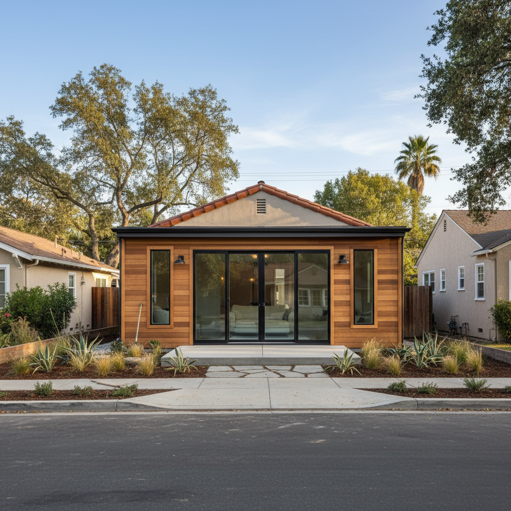 Completed garage conversion work at a residential property in Palo Alto, CA