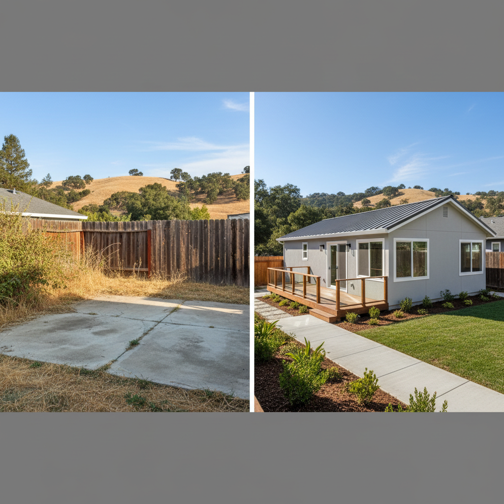 Completed detached adu work at a residential property in Pleasanton, CA