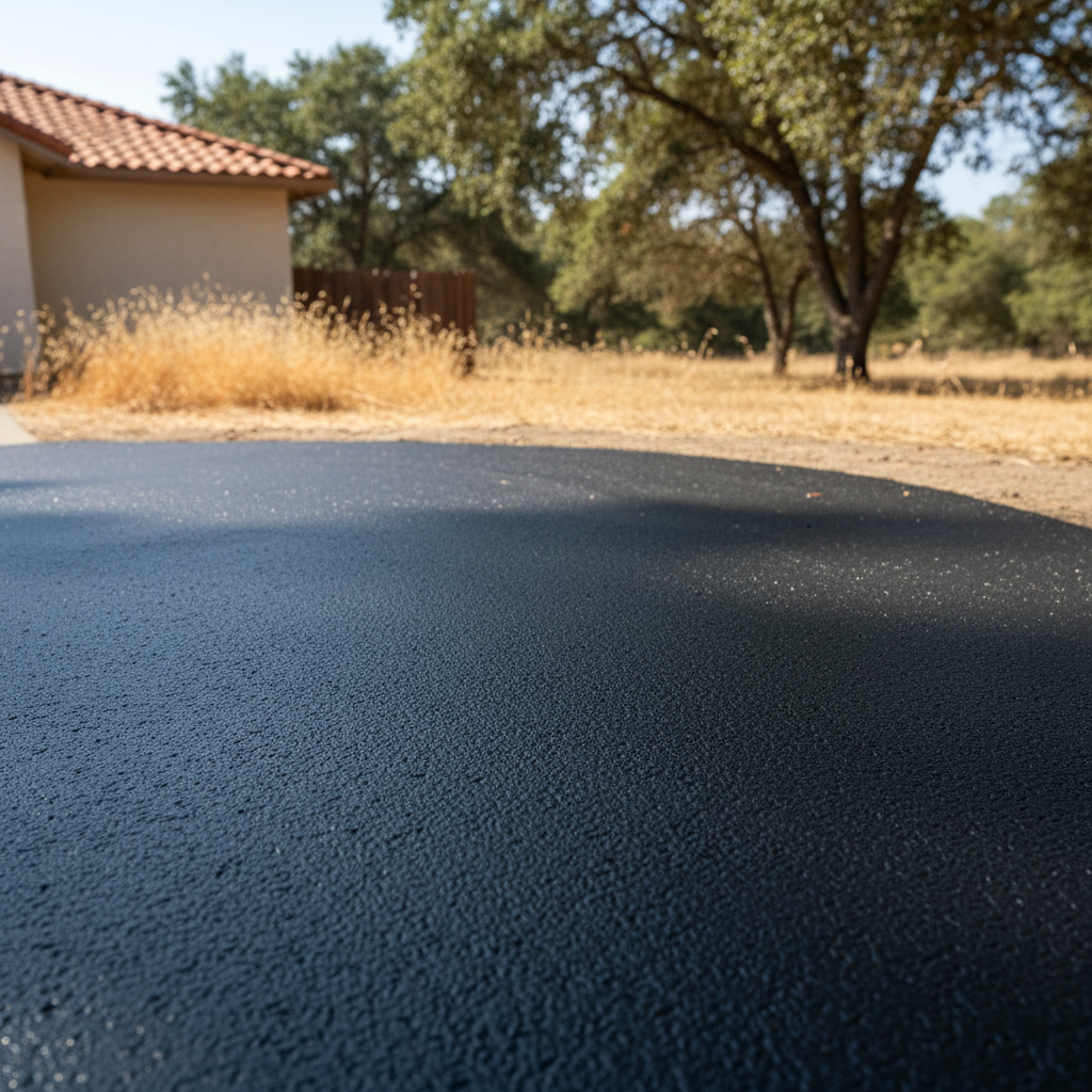 Completed asphalt repair work at a residential property in Chico, CA