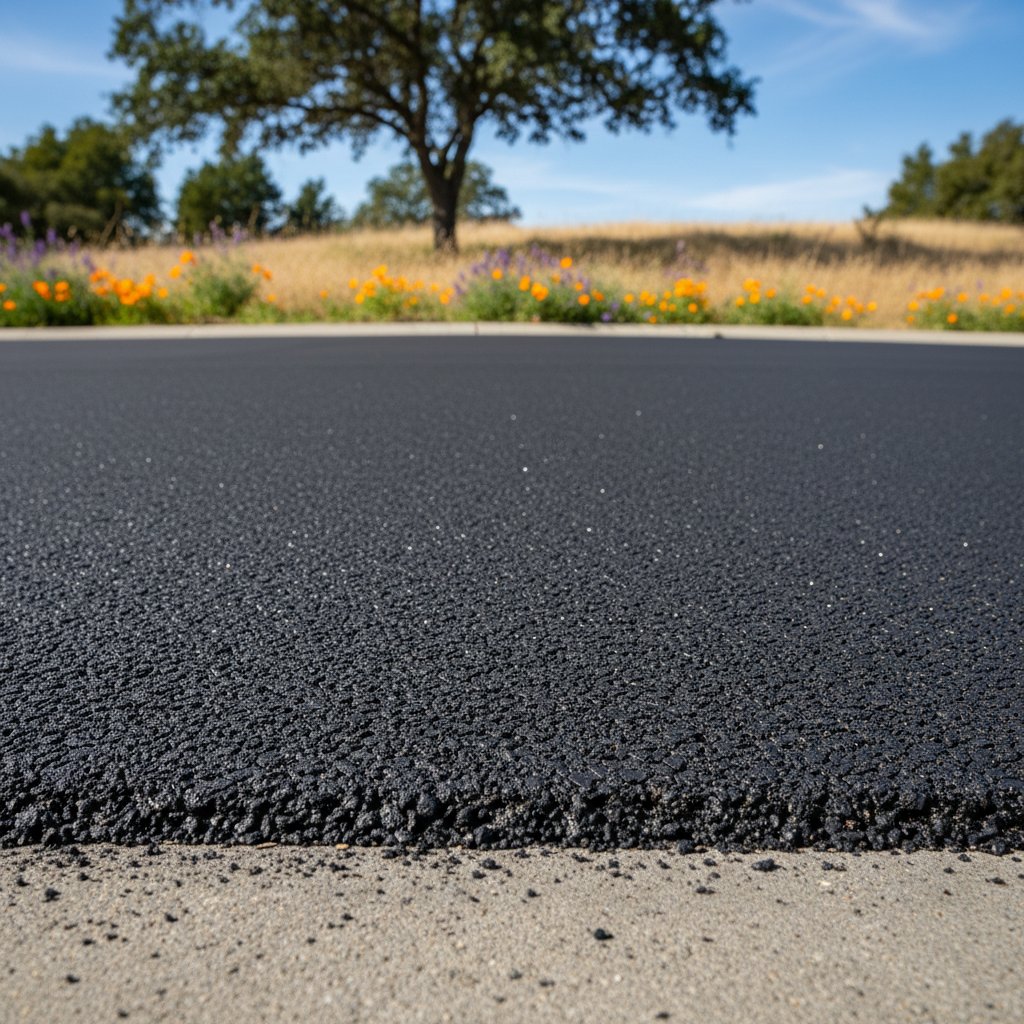 Completed asphalt milling work at a residential property in Chico, CA
