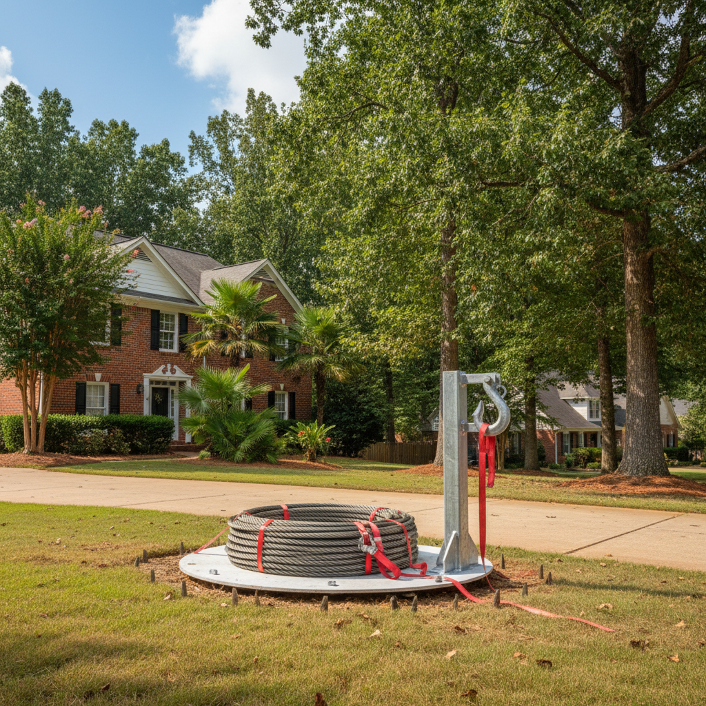 Completed winch out service work at a residential property in Birmingham, AL