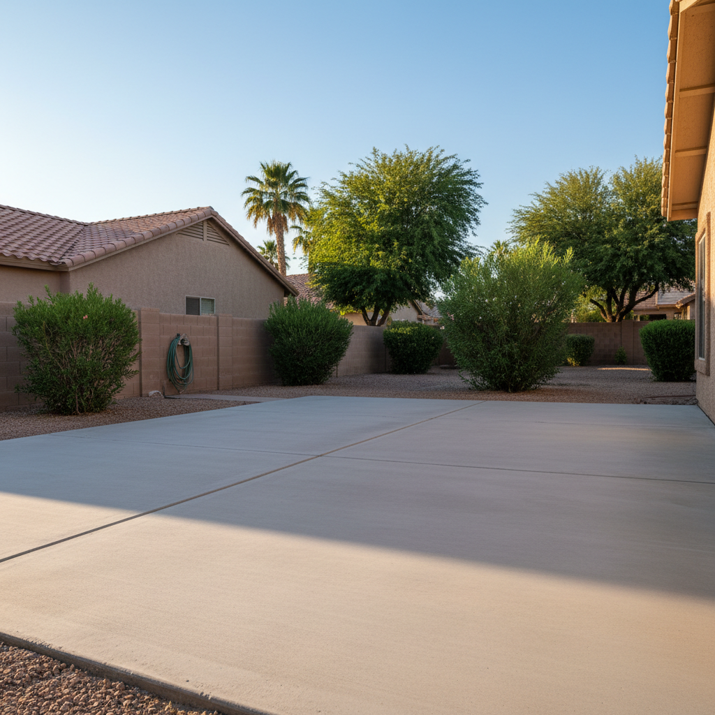 Completed concrete repair work at a residential property in Laveen Village, AZ