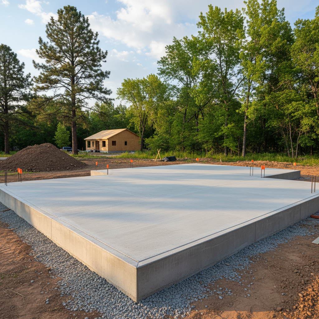 Completed concrete foundations work at a residential property in Flagstaff, AZ