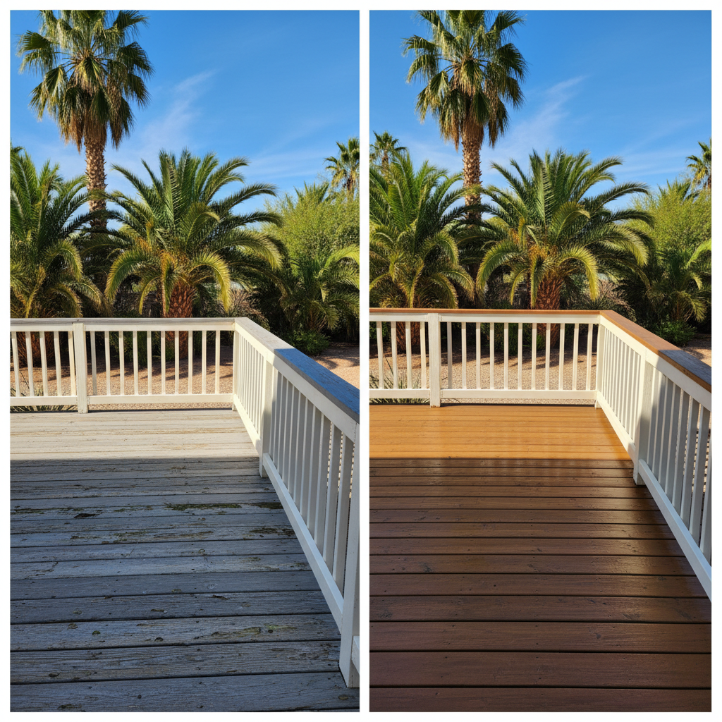 Completed deck painting & staining work at a residential property in Coolidge, AZ