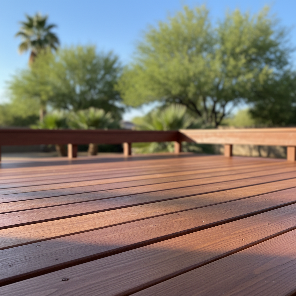 Completed deck painting & staining work at a residential property in Phoenix, AZ