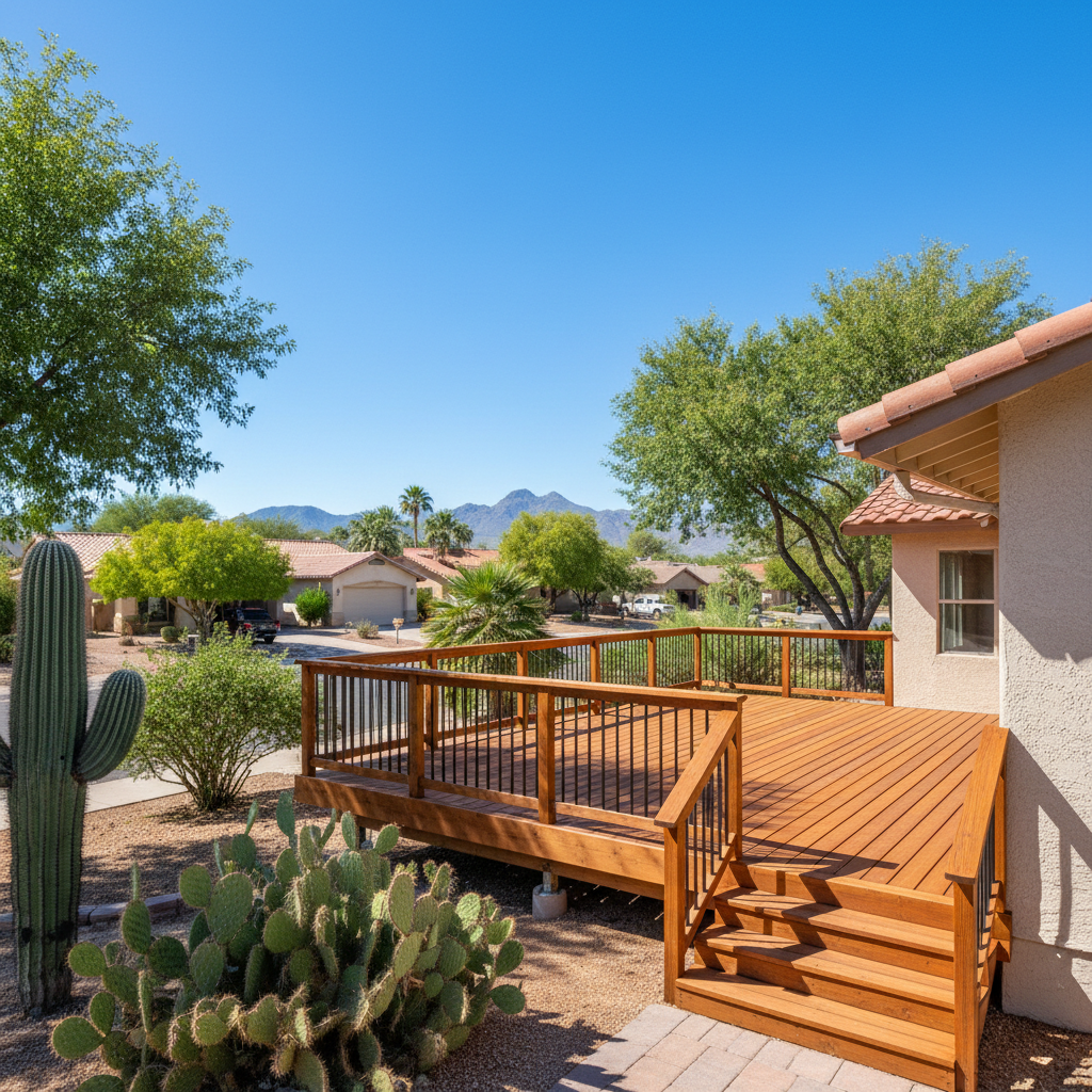 Completed deck repair work at a residential property in Scottsdale, AZ