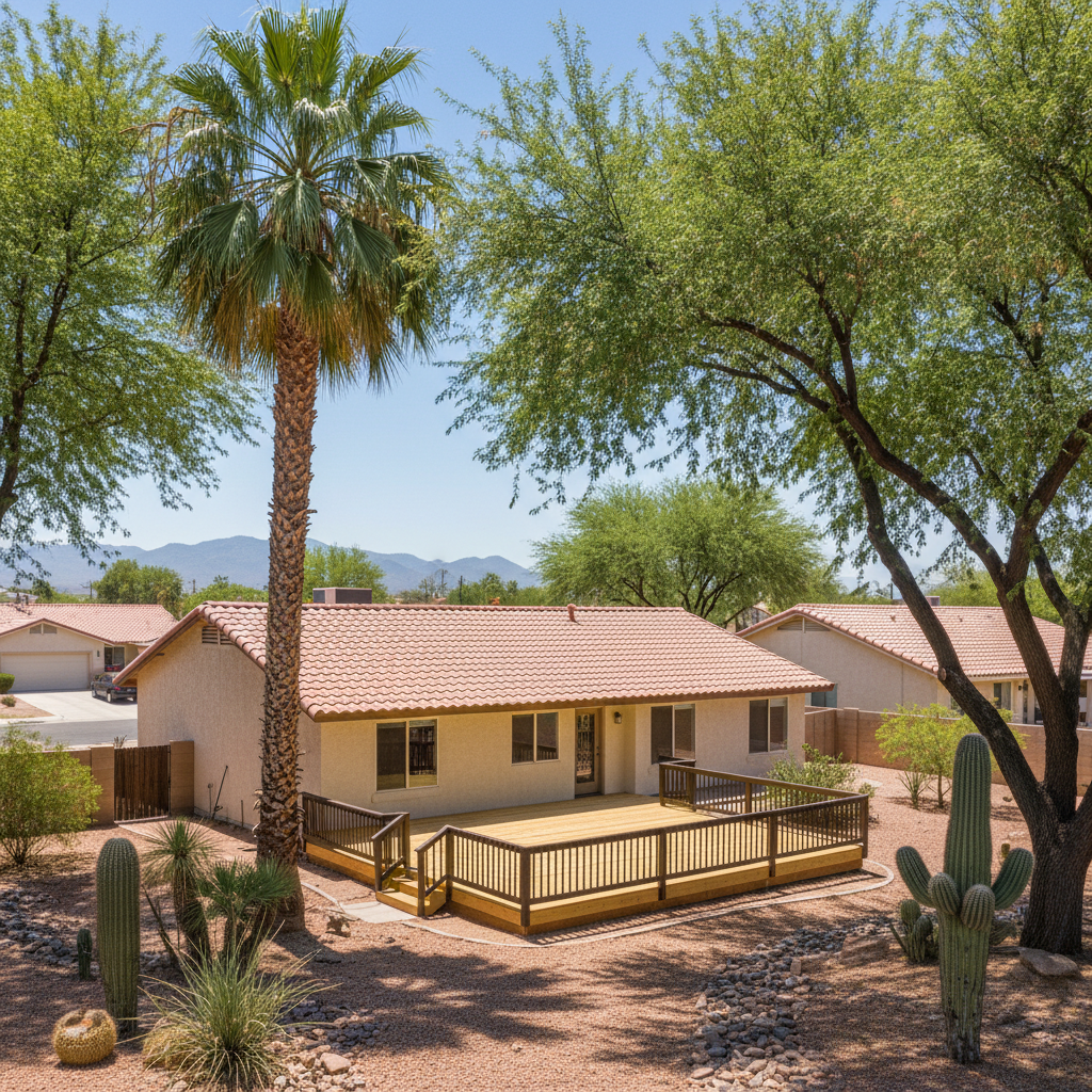 Completed deck repair work at a residential property in Glendale, AZ