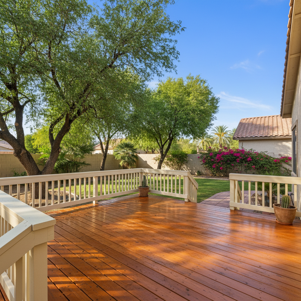 Completed deck painting & staining work at a residential property in Laveen, AZ