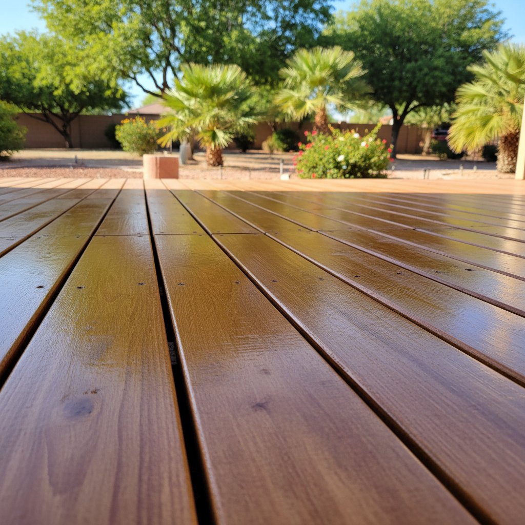 Completed deck painting & staining work at a residential property in Glendale, AZ