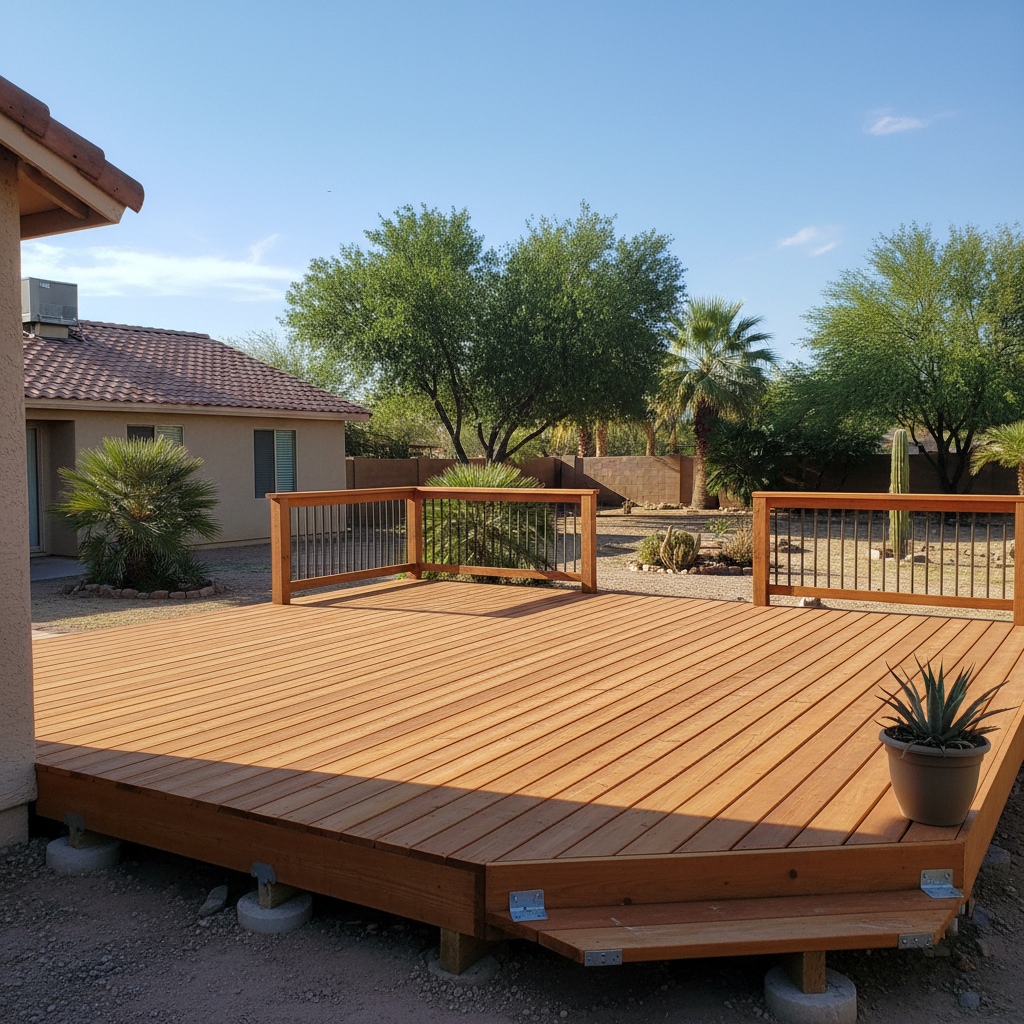 Completed deck repair work at a residential property in Laveen, AZ