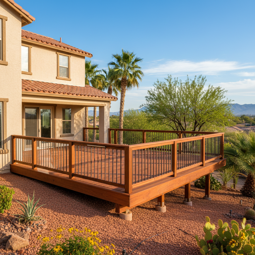 Completed deck repair work at a residential property in Glendale, AZ