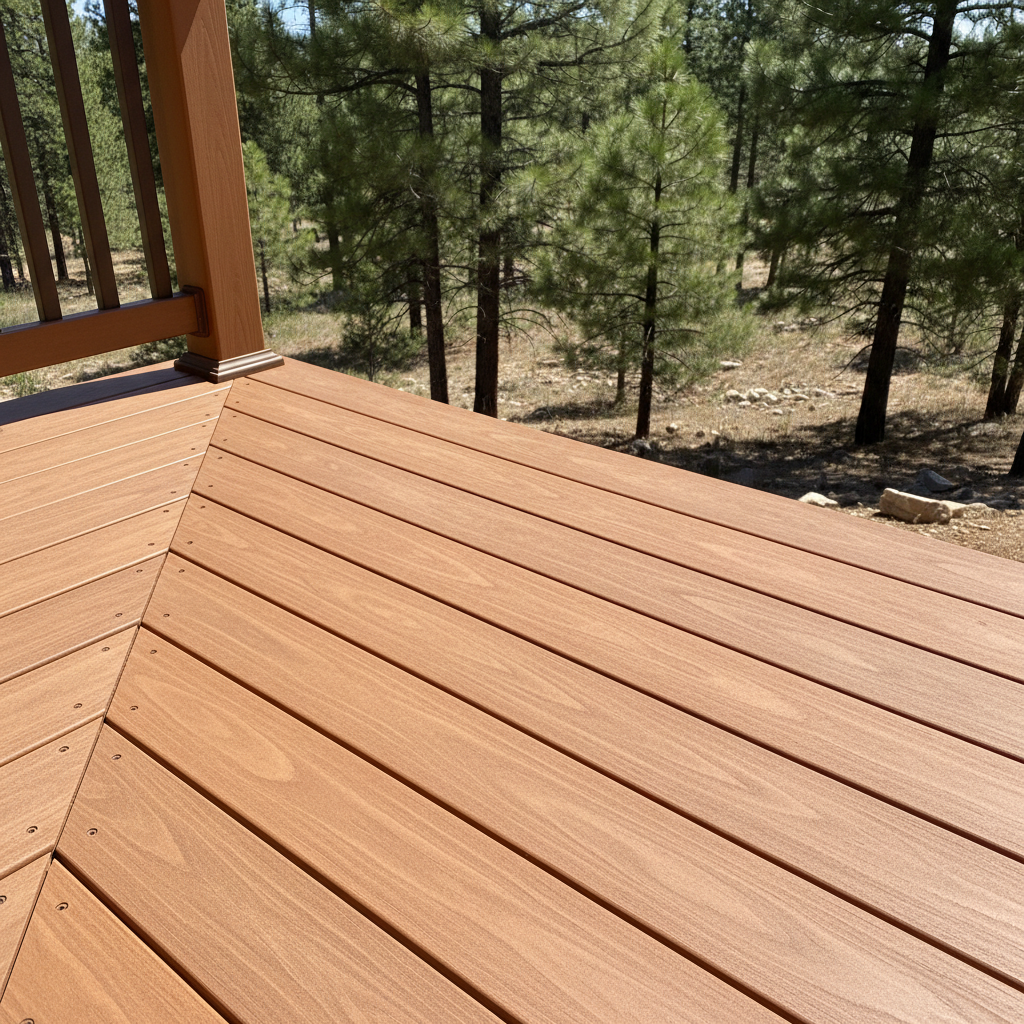 Completed trex decks work at a residential property in Flagstaff, AZ