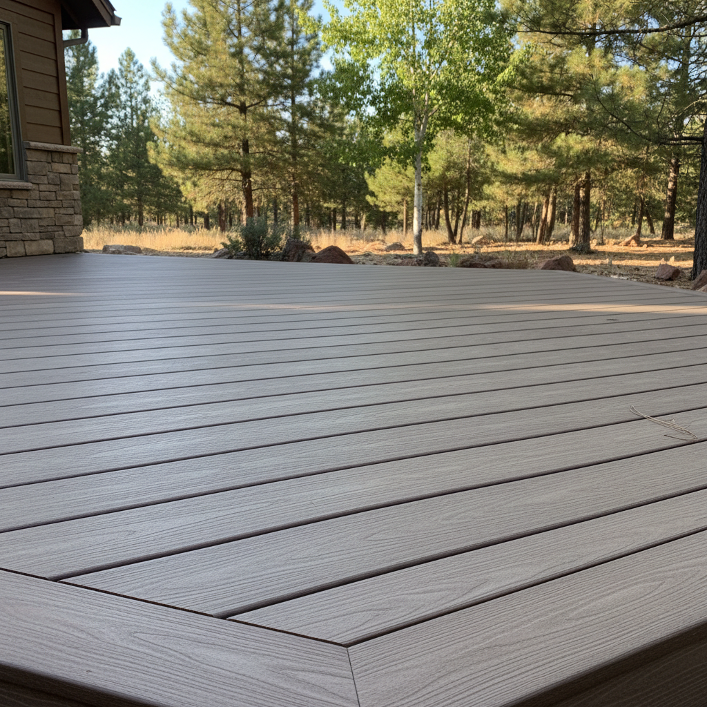 Completed trex decks work at a residential property in Flagstaff, AZ