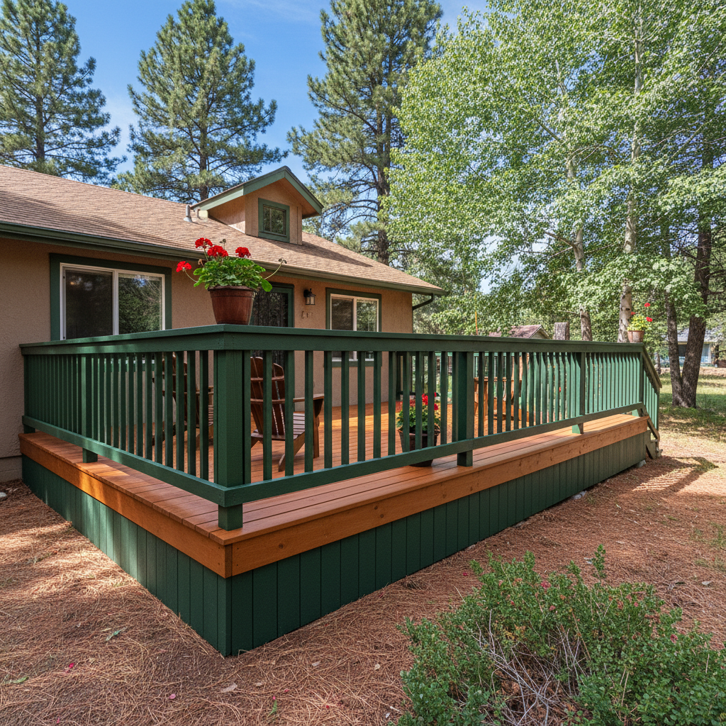 Completed deck painting & staining work at a residential property in Flagstaff, AZ