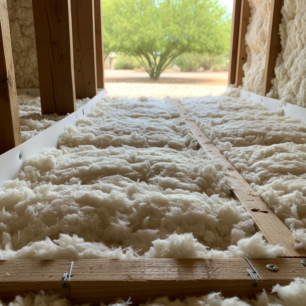 Completed crawl space insulation work at a residential property in Chandler, AZ