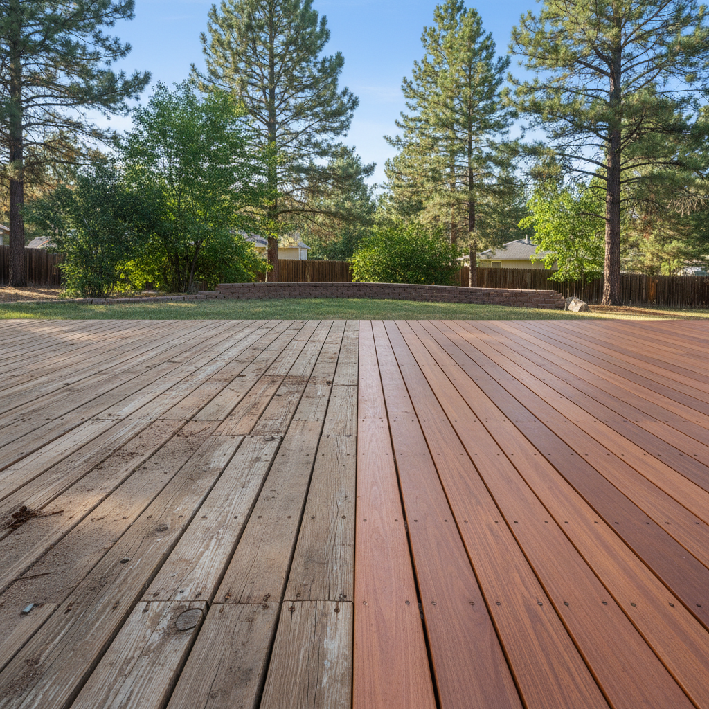 Completed deck repair work at a residential property in Flagstaff, AZ