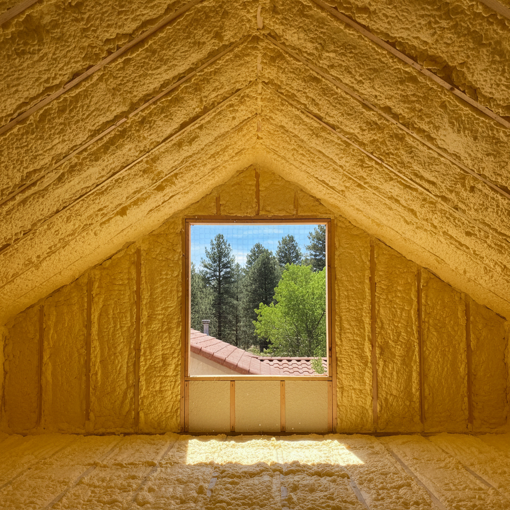 Completed closed cell spray foam work at a residential property in Flagstaff, AZ