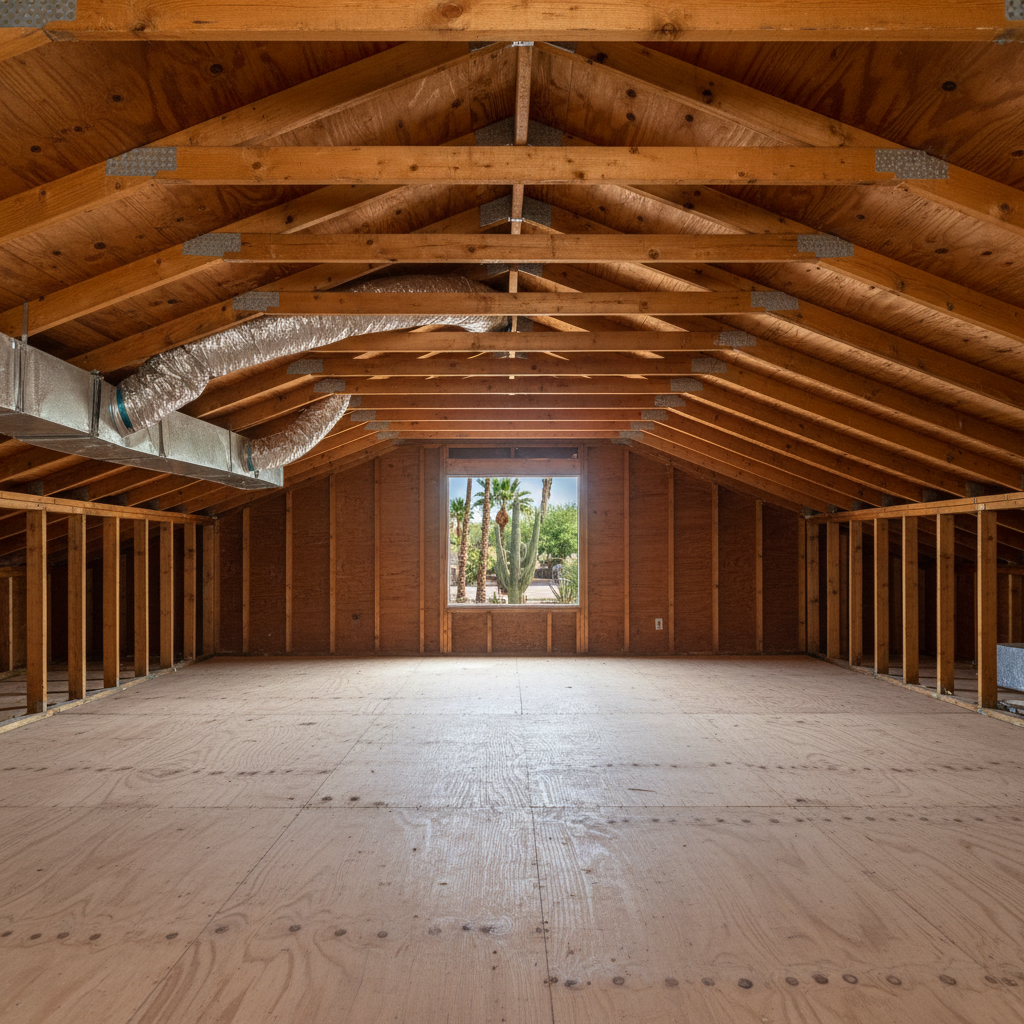Completed insulation removal work at a residential property in Mesa, AZ