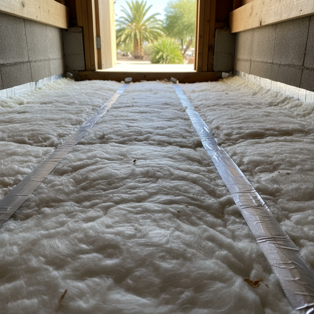 Completed crawl space insulation work at a residential property in Mesa, AZ