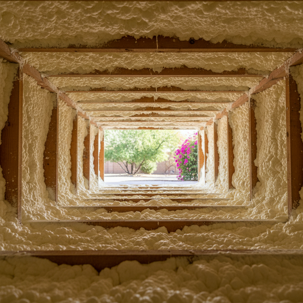 Completed crawl space insulation work at a residential property in Glendale, AZ
