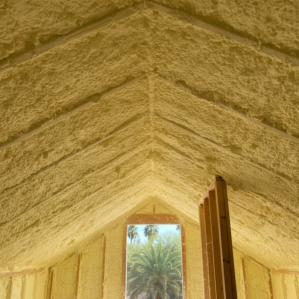 Completed closed cell spray foam work at a residential property in Mesa, AZ