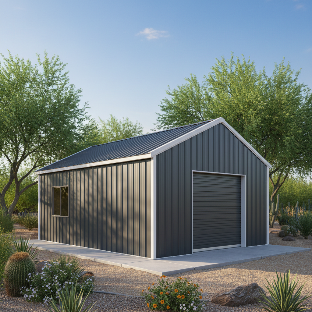 Completed metal building installation work at a residential property in Avondale, AZ