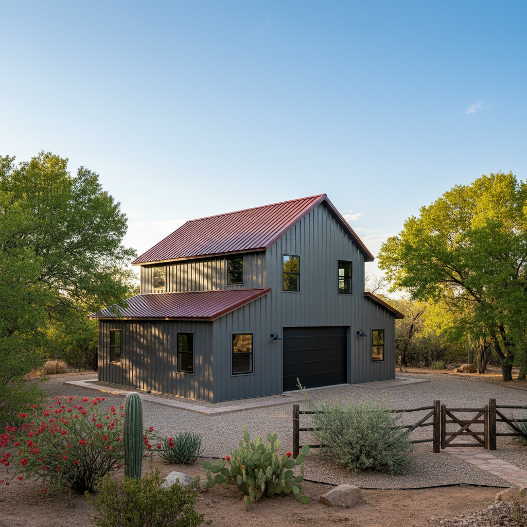 Completed metal building installation work at a residential property in Snowflake, AZ