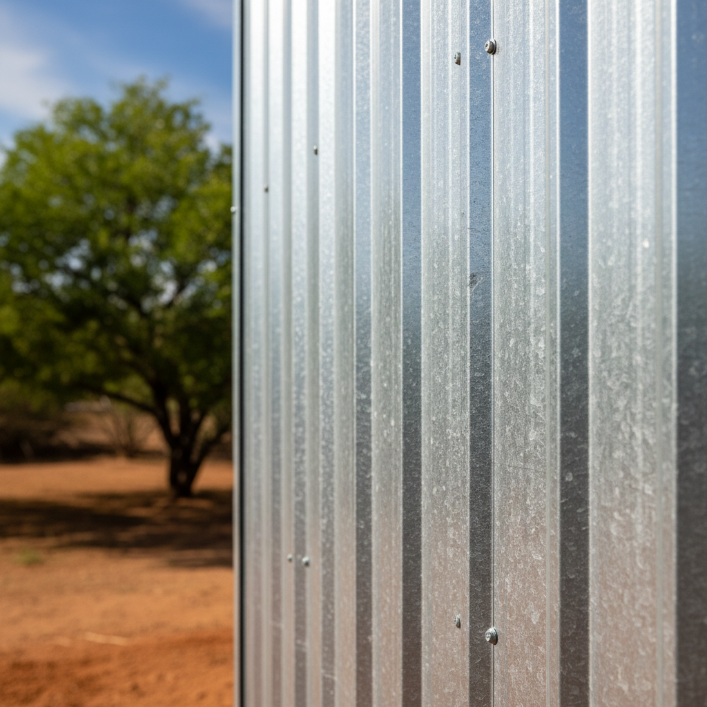 Completed metal pole barns work at a residential property in Peoria, AZ