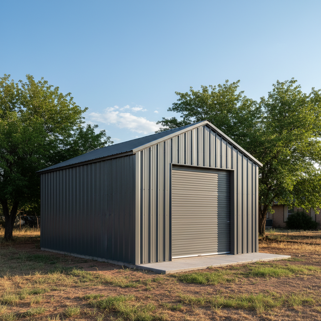 Completed metal building installation work at a residential property in Snowflake, AZ
