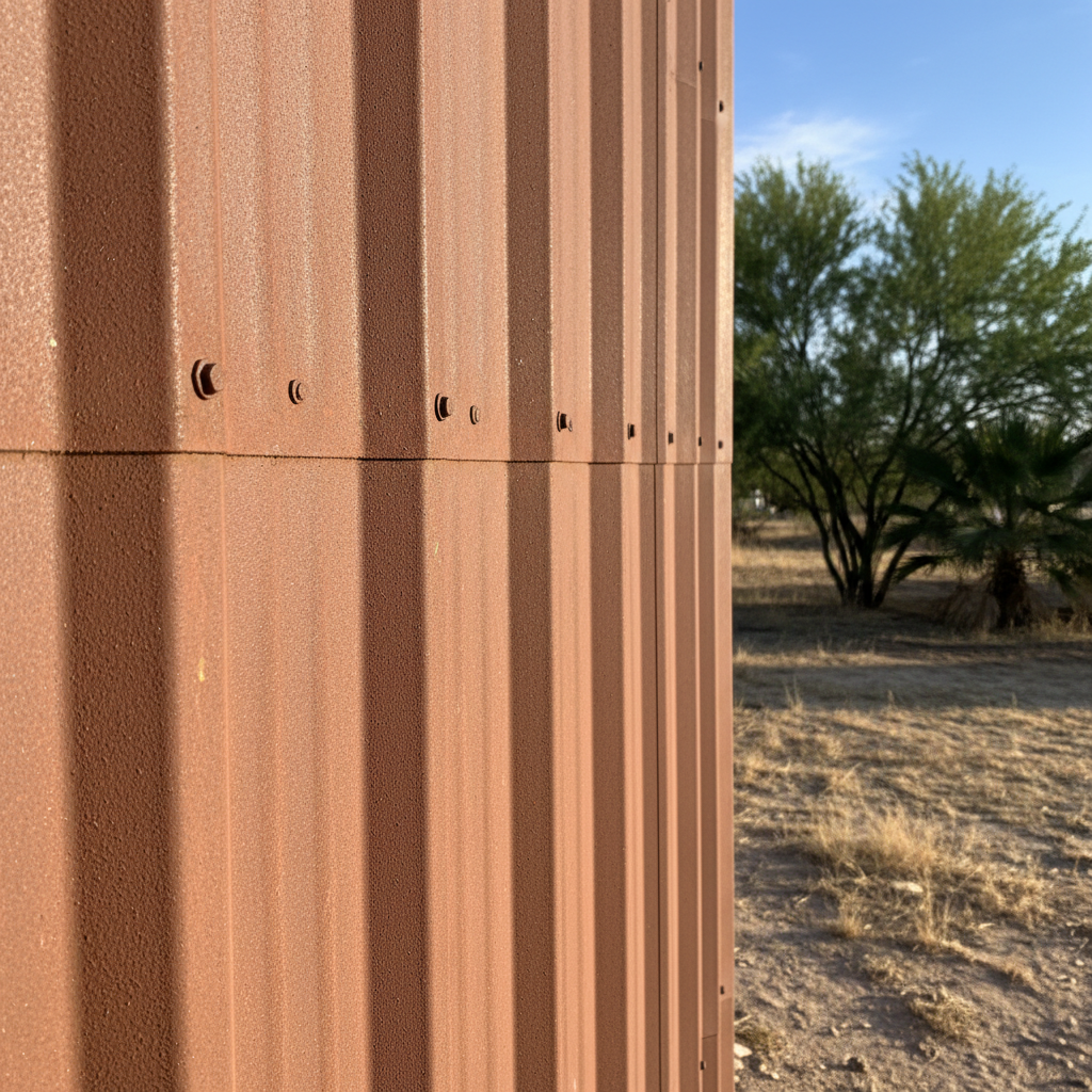 Completed metal pole barns work at a residential property in Chandler, AZ