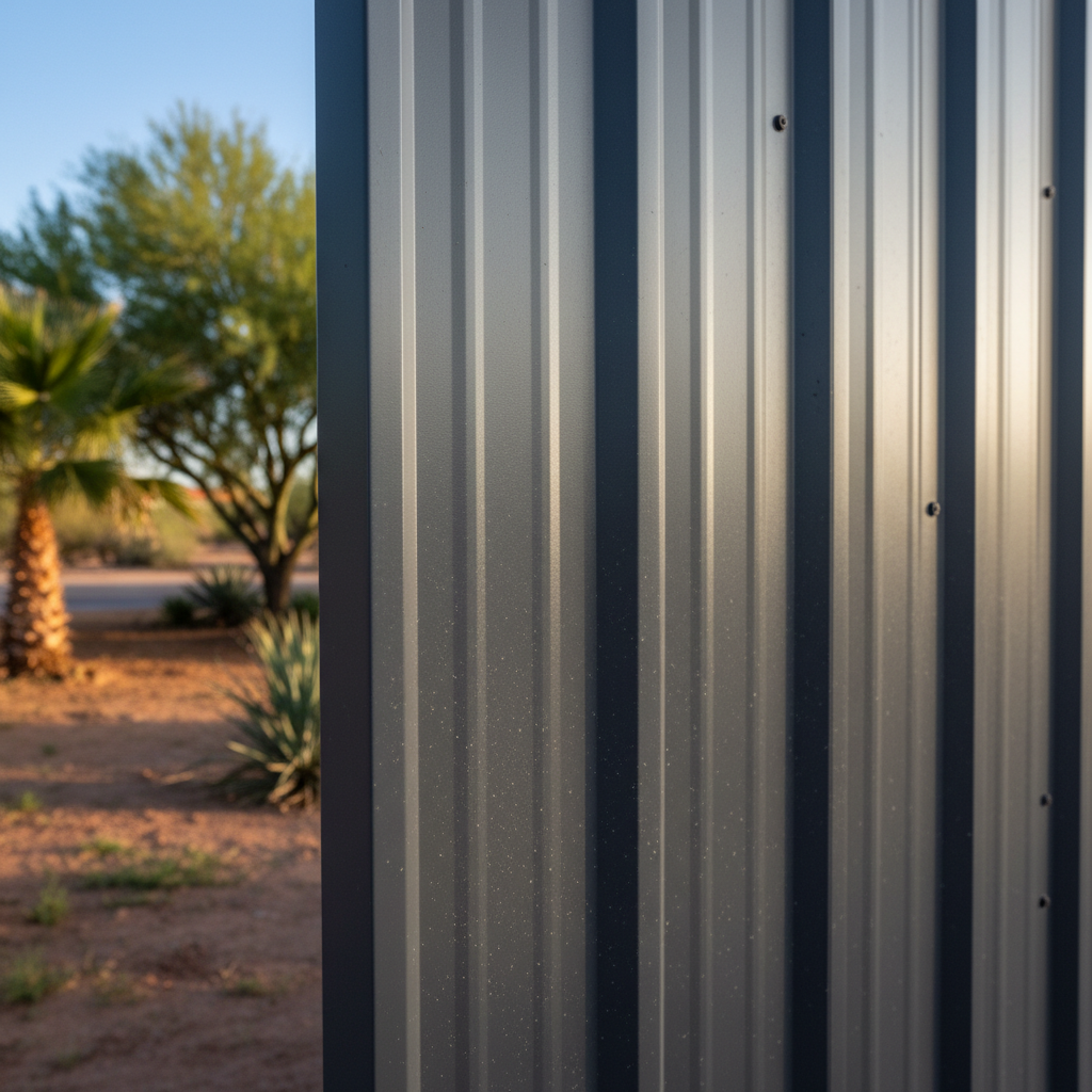 Completed metal barndominiums work at a residential property in El Mirage, AZ