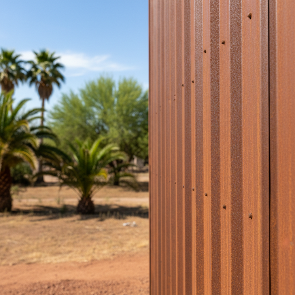 Completed metal barndominiums work at a residential property in El Mirage, AZ