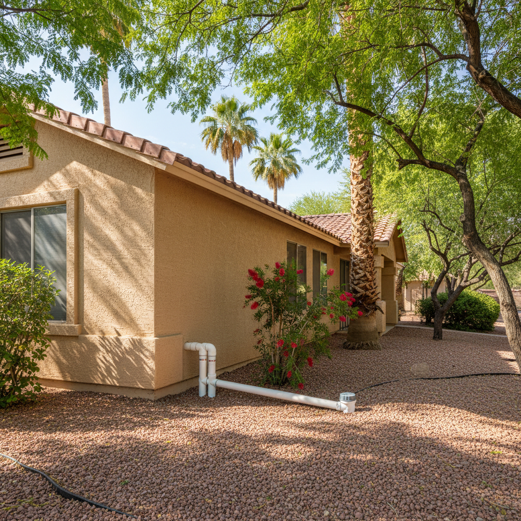 Completed drain cleaning work at a residential property in Chandler, AZ