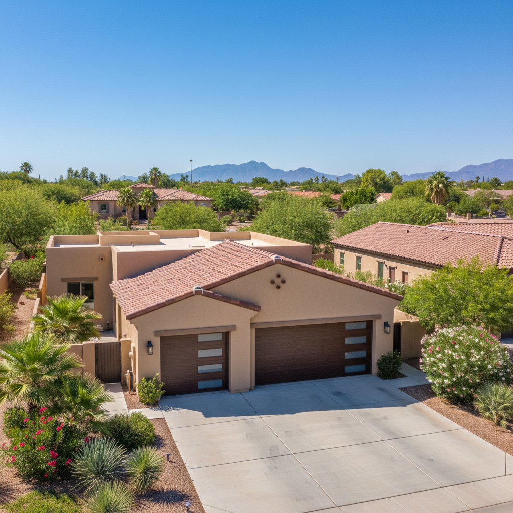 Completed garages work at a residential property in Scottsdale, AZ
