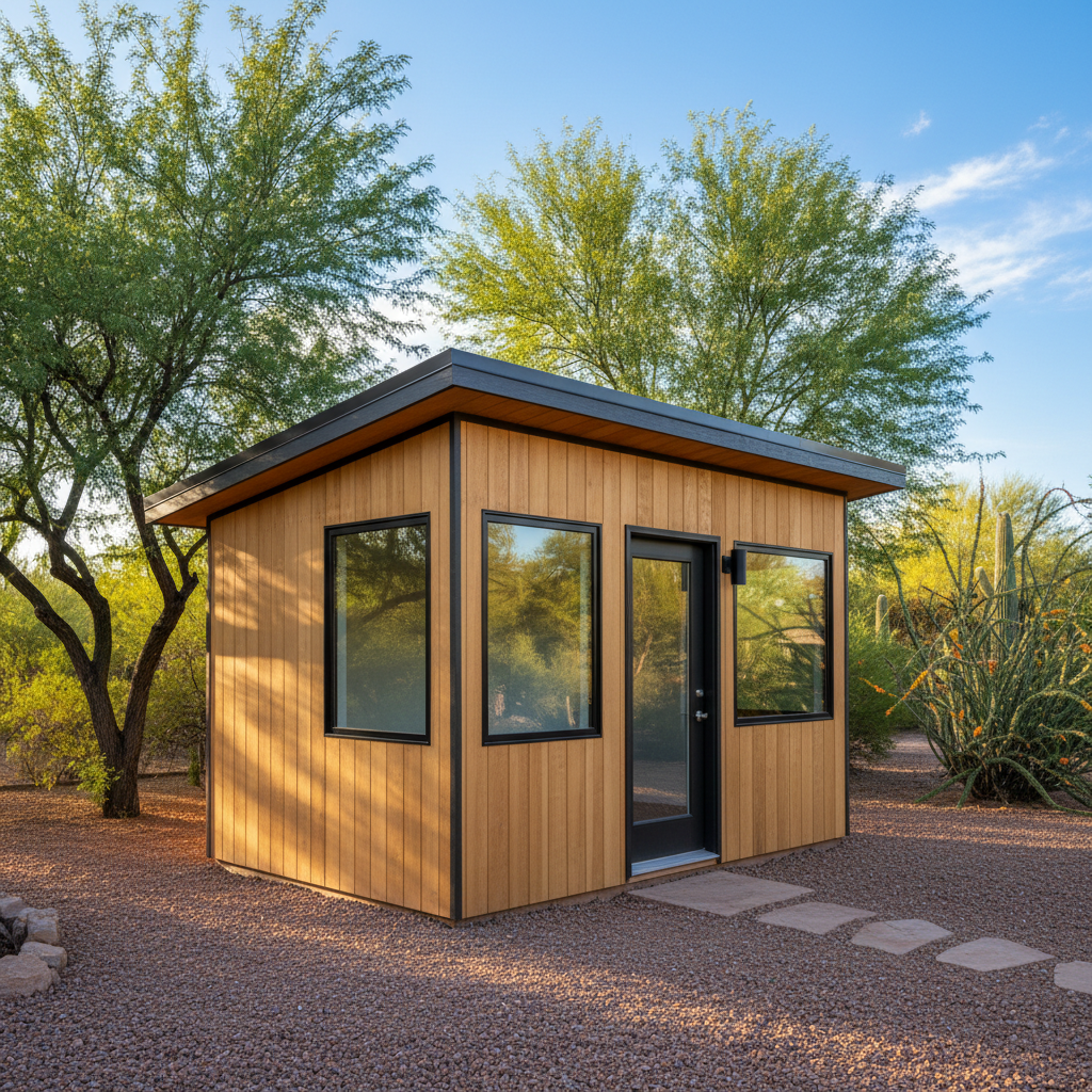 Completed office sheds work at a residential property in Scottsdale, AZ