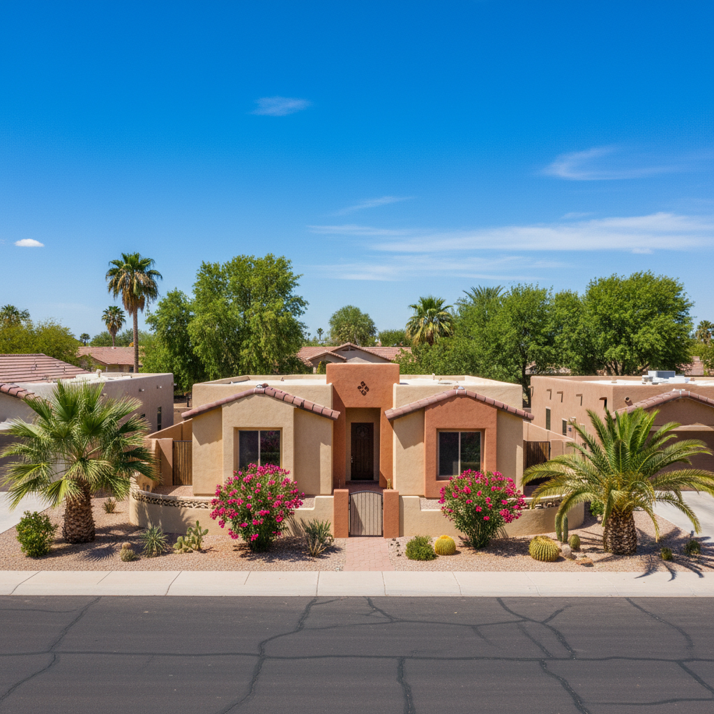 Completed commercial stucco work at a residential property in Chandler, AZ