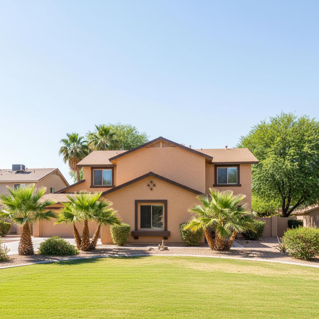 Completed commercial stucco work at a residential property in Chandler, AZ