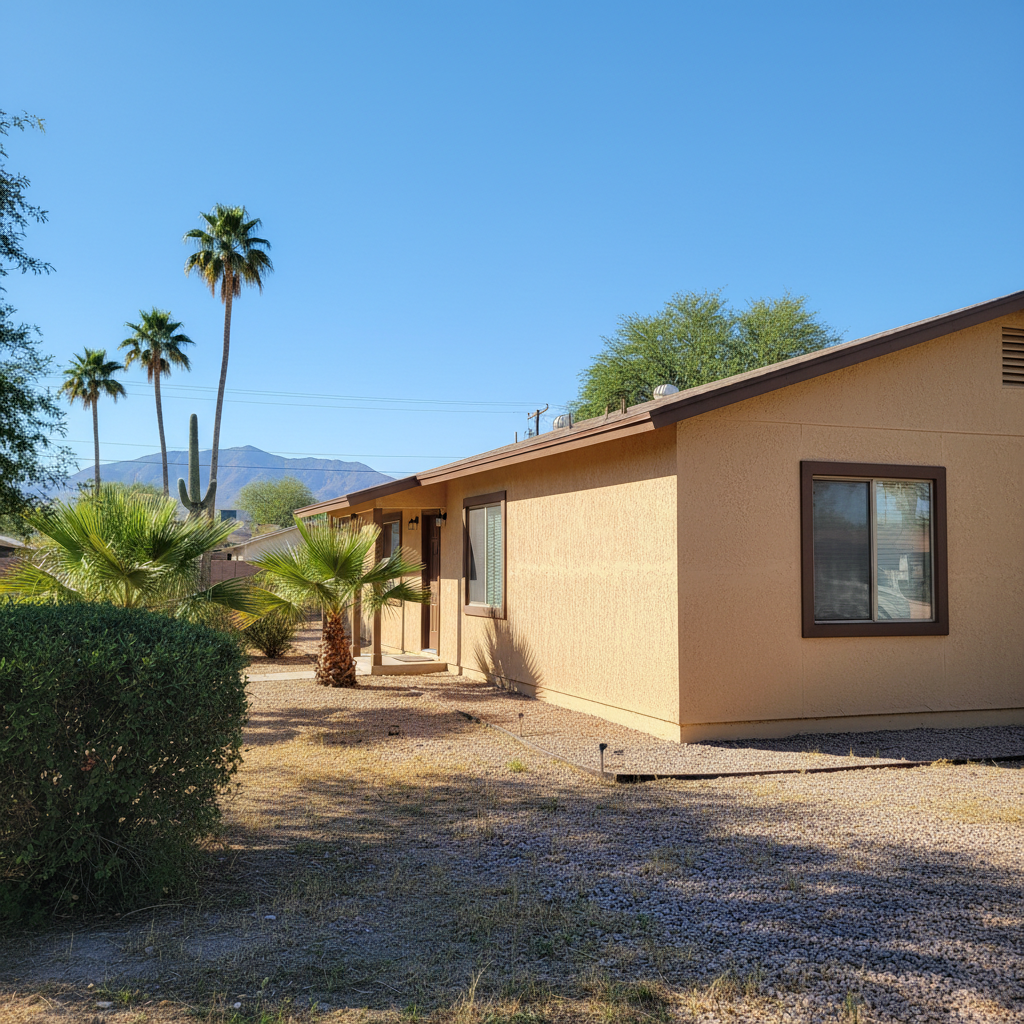 Completed stucco replacement work at a residential property in Phoenix, AZ