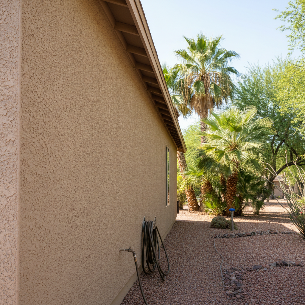 Completed commercial stucco work at a residential property in Phoenix, AZ