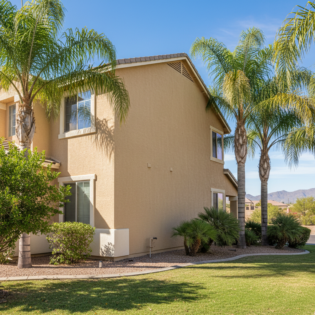 Completed eifs installation work at a residential property in Mesa, AZ