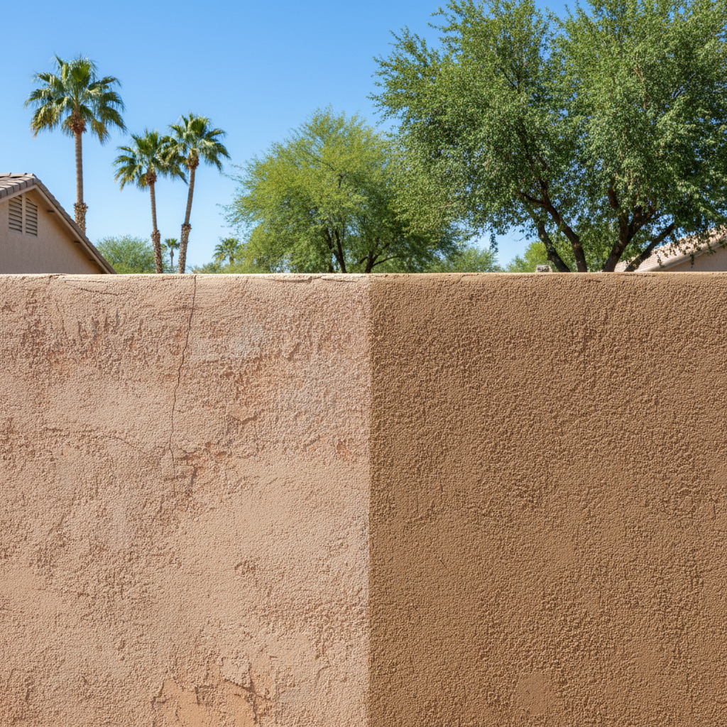 Completed stucco redashing work at a residential property in Gilbert, AZ