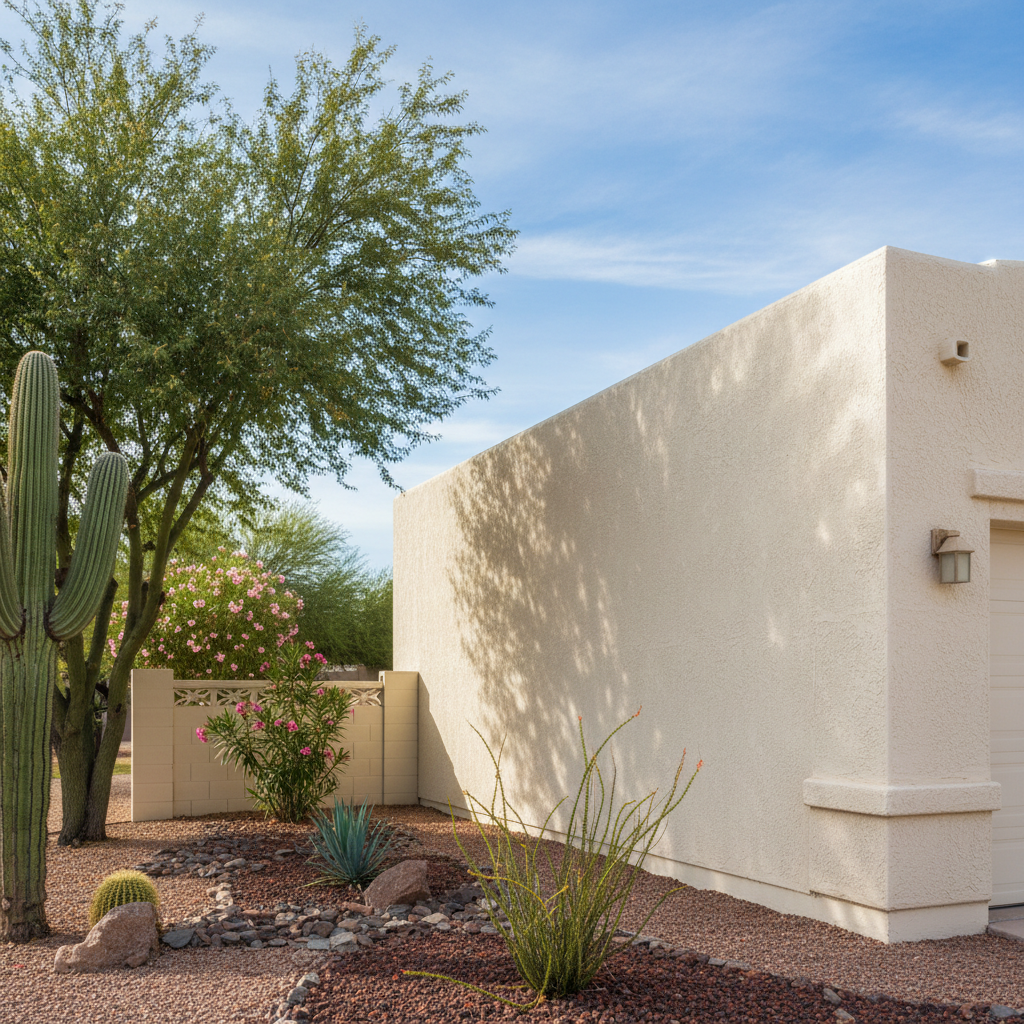 Completed commercial stucco work at a residential property in Gilbert, AZ