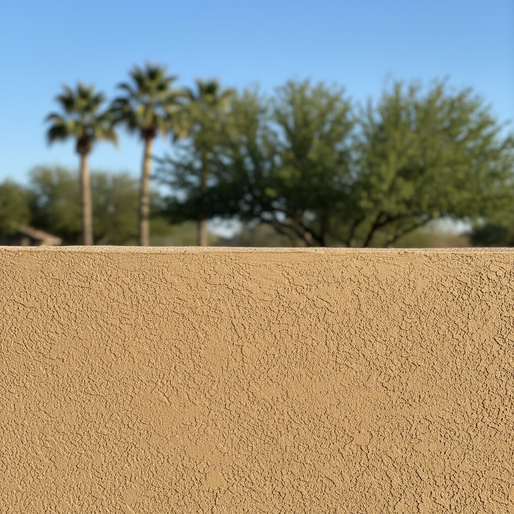 Completed stucco painting work at a residential property in Queen Creek, AZ