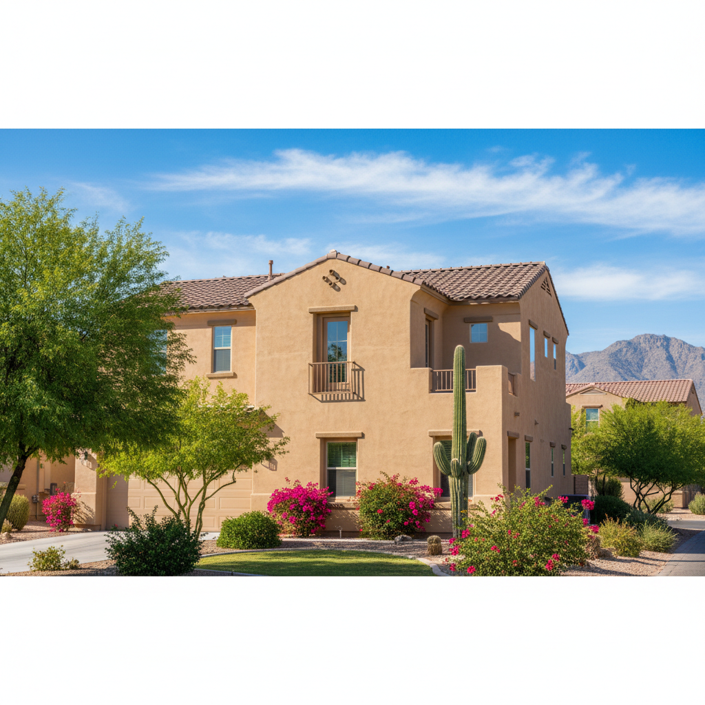 Completed commercial stucco work at a residential property in Surprise, AZ